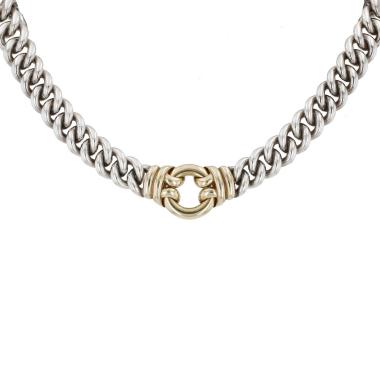 Collar Hermès  de oro amarillo y plata