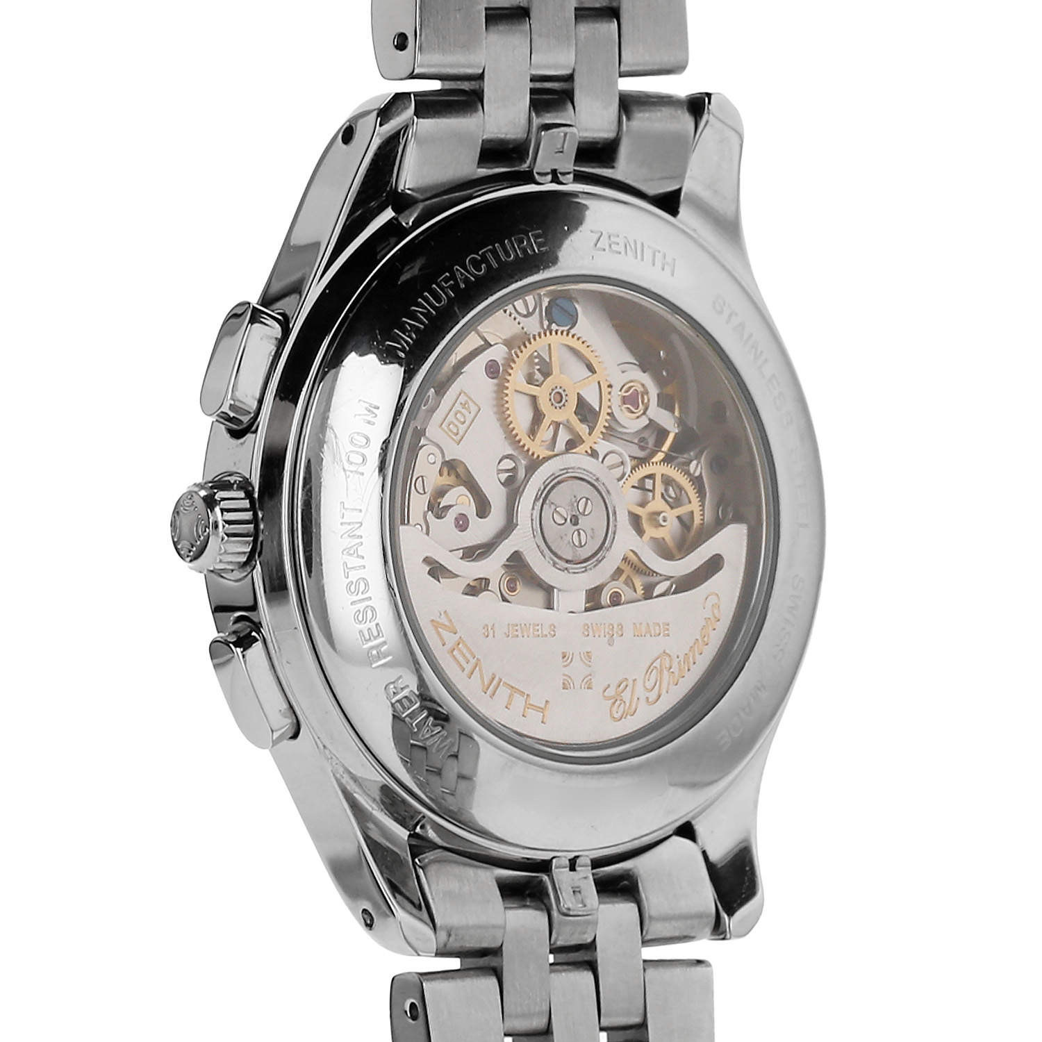 Montre Zenith El Primero en acier Ref: Zenith - 02.0500.400  Vers 2000 - Detail D3