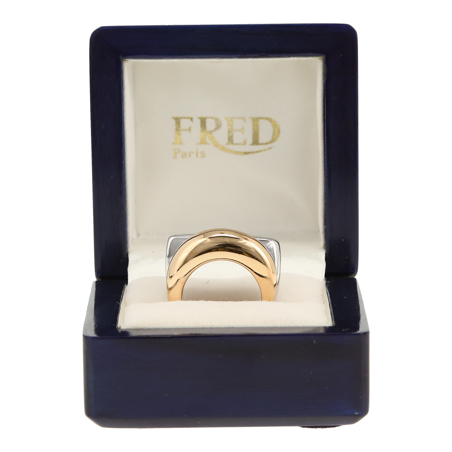 Bague Fred Success moyen modèle en or jaune et or blanc - Detail D2