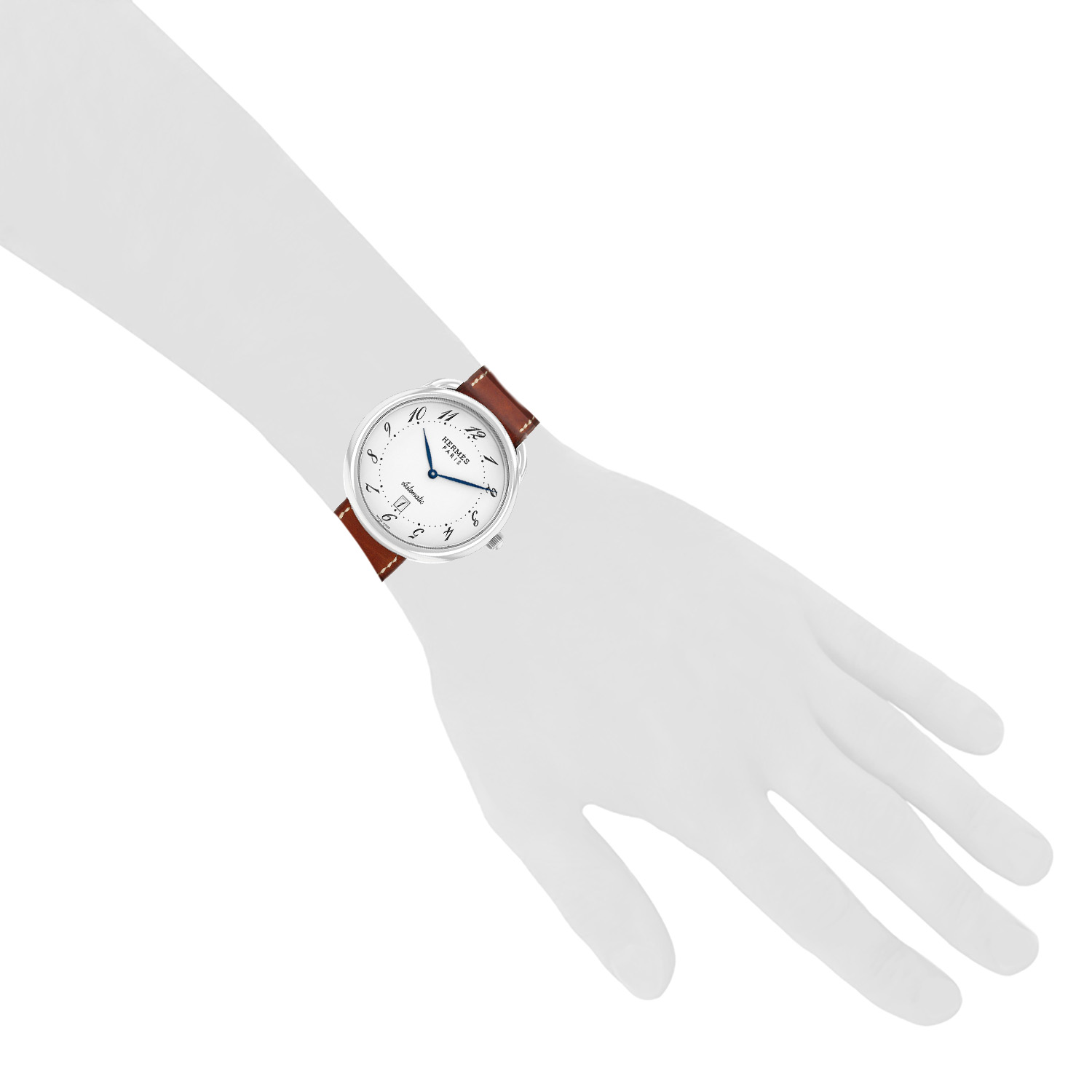 Hermès Arceau  in stainless steel Ref: Hermes - AR4.810  Circa 2010 - Detail D1