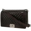 Borsa a tracolla Chanel  Boy modello grande  in pelle verniciata e foderata nera - 00pp thumbnail