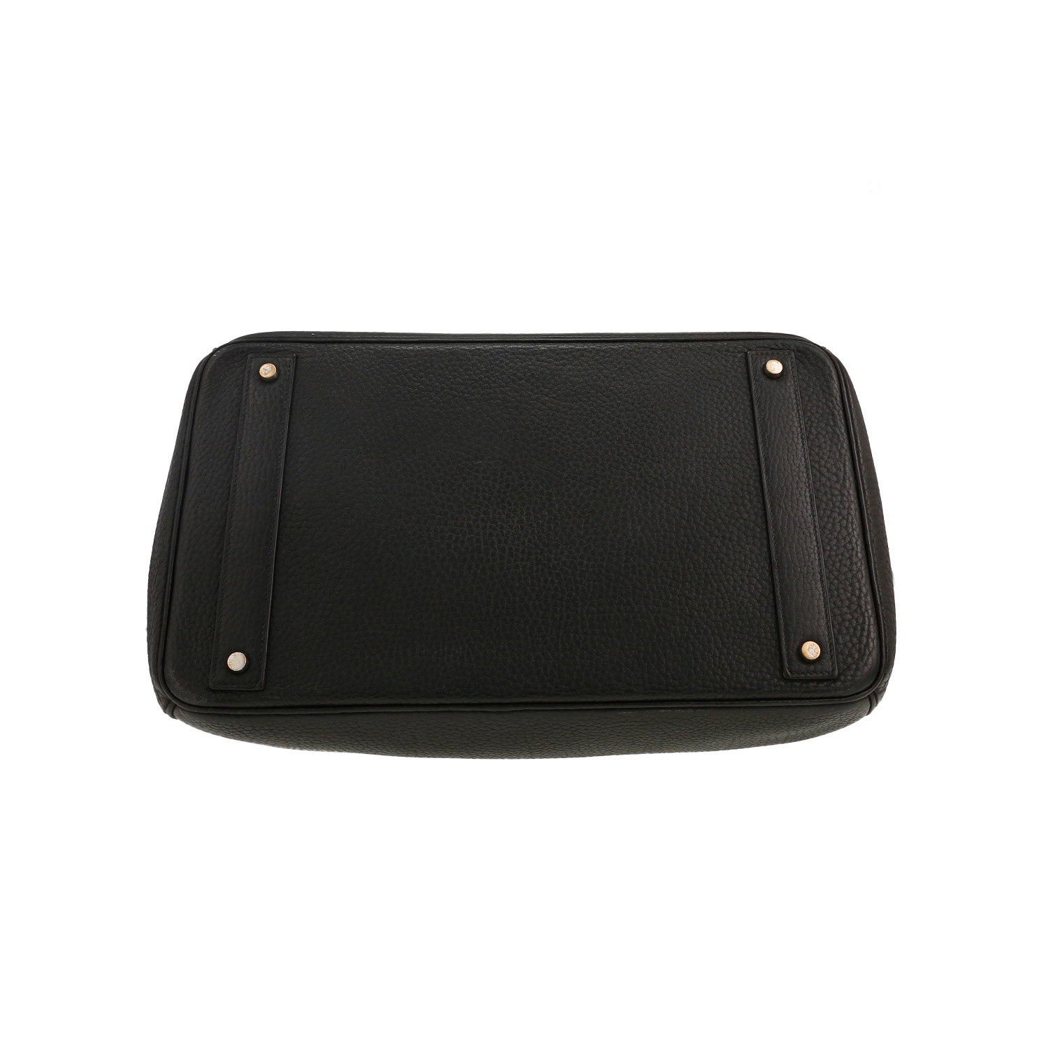 Bolso de fin de semana Hermès  Haut à Courroies en cuero taurillon clémence negro - Detail D1