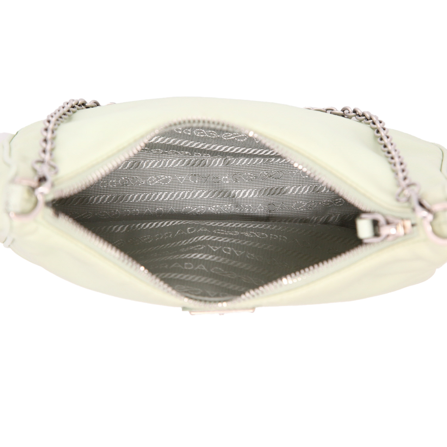 Prada  Re-Edition 2005 shoulder bag  in green canvas - Detail D3