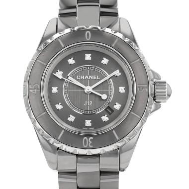 Chanel J12 Joaillerie  in ceramic grey and stainless steel Ref: Chanel - H3241  Circa 2010