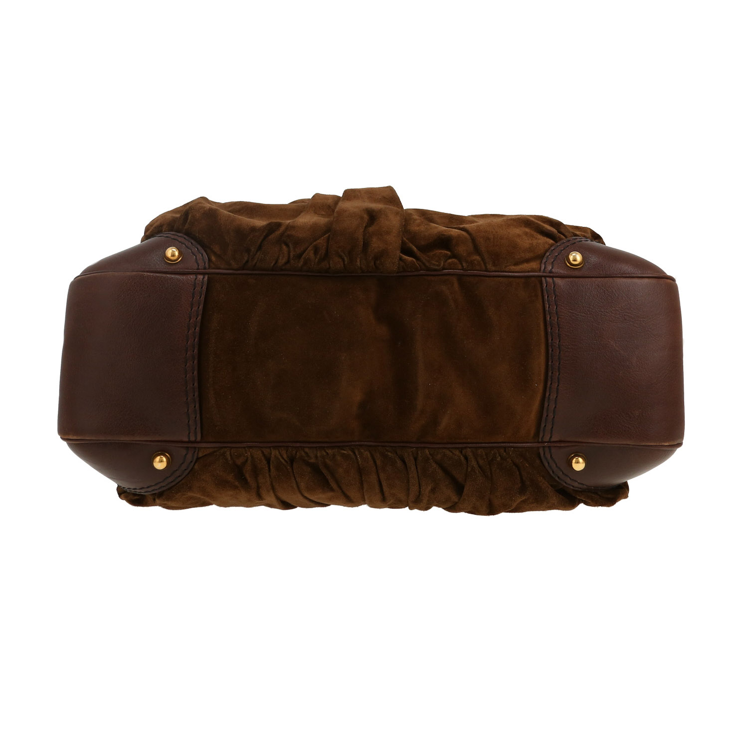 Borsa Gucci   in Veau velours e pelle marrone - Detail D1