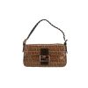 Sac à main Fendi   en toile siglée vernis marron et cuir marron - 360 thumbnail