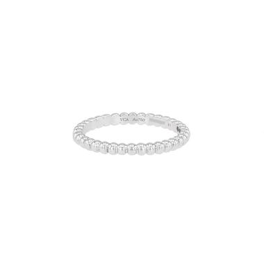 Bague Van Cleef & Arpels Perlée petit modèle en or blanc