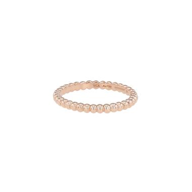Bague Van Cleef & Arpels Perlée petit modèle en or rose