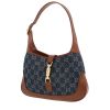 Gucci  Jackie shoulder bag  in blue "sûpreme GG" canvas  and brown leather - 00pp thumbnail