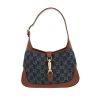 Gucci  Jackie shoulder bag  in blue "sûpreme GG" canvas  and brown leather - 360 thumbnail