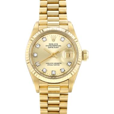Montre Rolex Datejust Lady en or jaune Ref: Rolex - 6913  Vers 1979