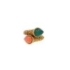 Bague années 1970 Boucheron Serpent Bohème en or jaune, chrysoprase et corail - 360 thumbnail