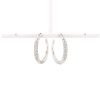 Paire de boucles d'oreilles Chaumet  en or blanc et diamants - 360 thumbnail