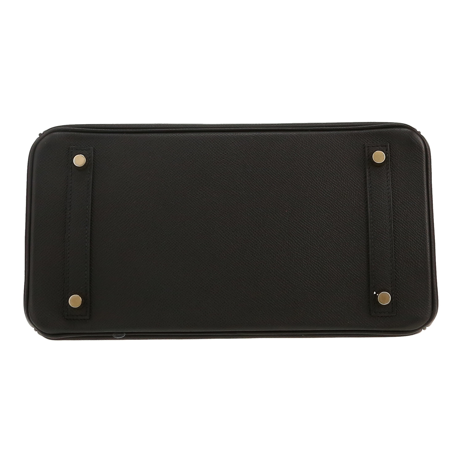 Borsa Hermès  Birkin 30 cm in pelle Epsom nera - Detail D1