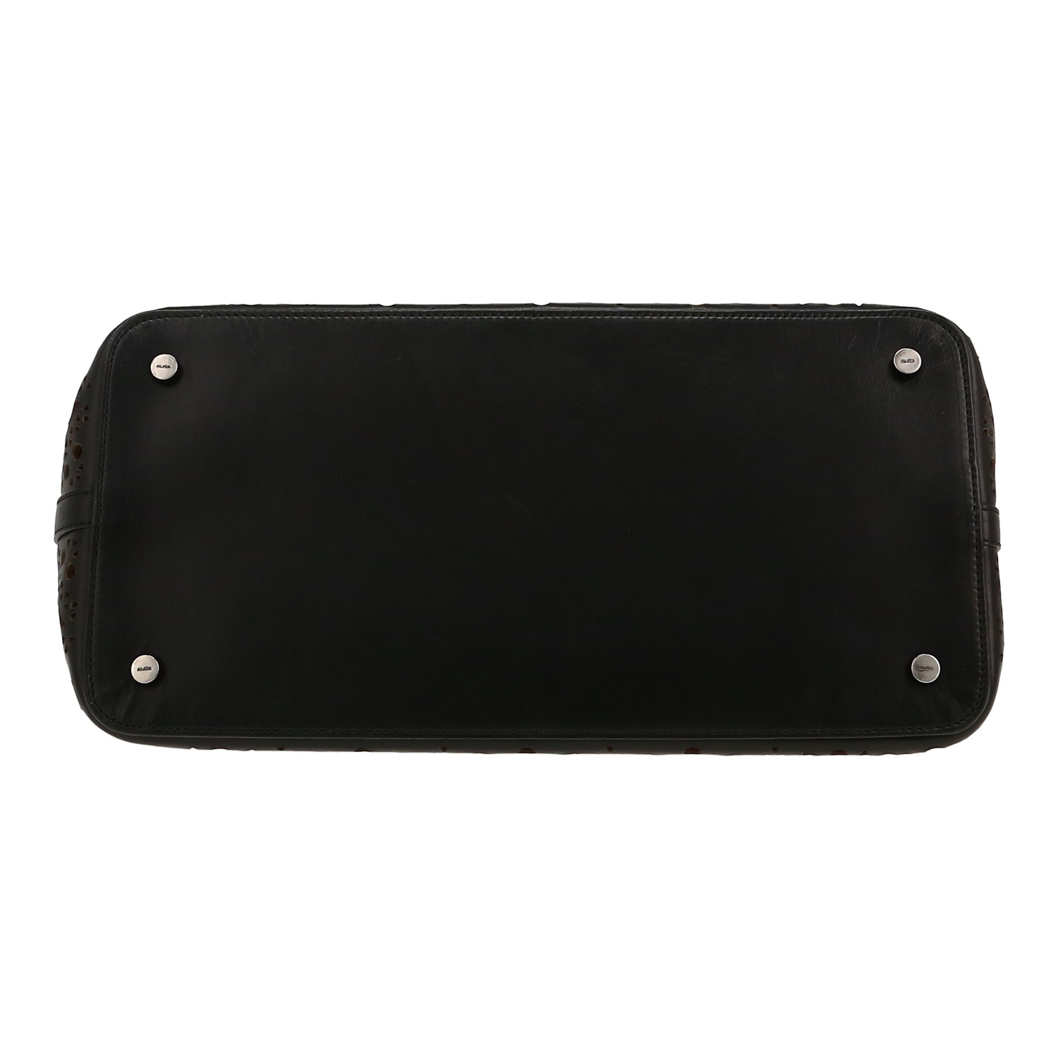 Bolso de mano Alaïa   en cuero negro - Detail D1