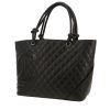 Sac cabas Chanel  Cambon en cuir matelassé noir - 00pp thumbnail