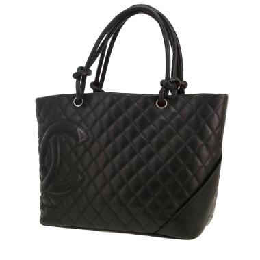 Sac cabas Chanel  Cambon en cuir matelassé noir