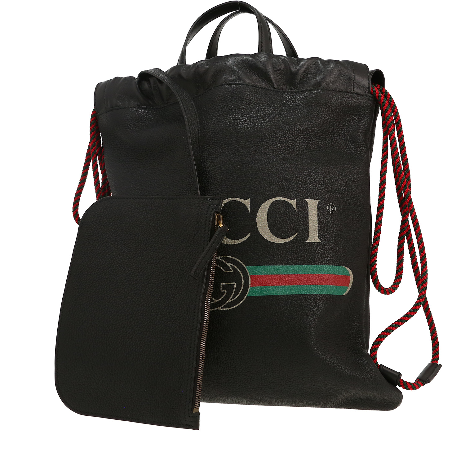 Zaino Gucci   in pelle nera - Detail D4