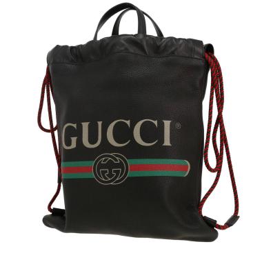 Gucci   backpack  in black leather
