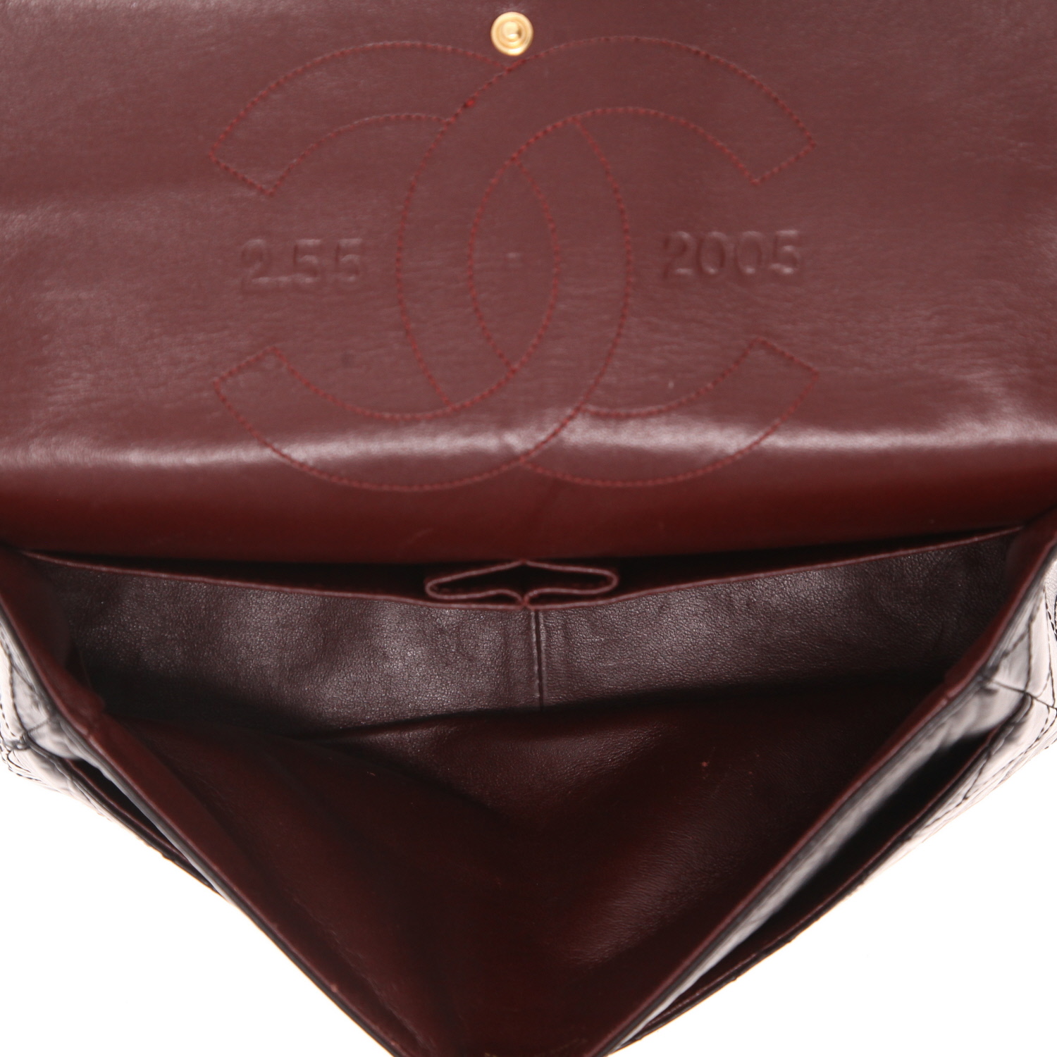 Borsa a tracolla Chanel  2.55 modello grande  in pelle trapuntata nera - Detail D3