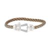 Fred Force 10 large model bracelet in white gold and stainless steel - 00pp thumbnail
