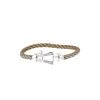 Bracciale Fred Force 10 modello grande in oro bianco e acciaio - 360 thumbnail