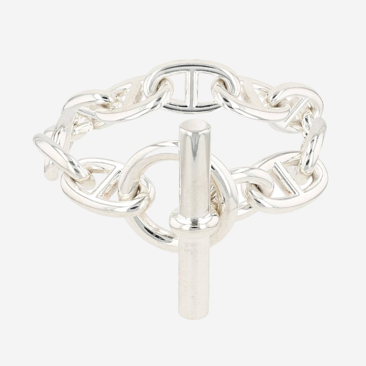 Brazalete Hermès Chaîne d'Ancre talla XL de plata