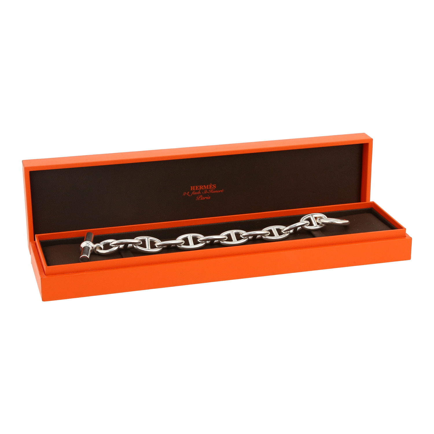 Brazalete Hermès Chaîne d'Ancre talla XL de plata - Detail D2