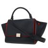 Sac à main Celine  Trapeze en cuir bleu-marine et jonc rouge - 00pp thumbnail