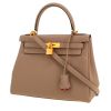 Borsa Hermès  Kelly 28 cm in pelle taurillon clemence grigio tortora - 00pp thumbnail