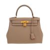Sac à main Hermès  Kelly 28 cm en cuir taurillon clémence gris-tourterelle - 360 thumbnail