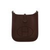 Sac bandoulière Hermès  Mini Evelyne en cuir Courchevel marron - 360 thumbnail