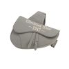 Dior  Saddle shoulder bag  in grey grained leather - 360 thumbnail