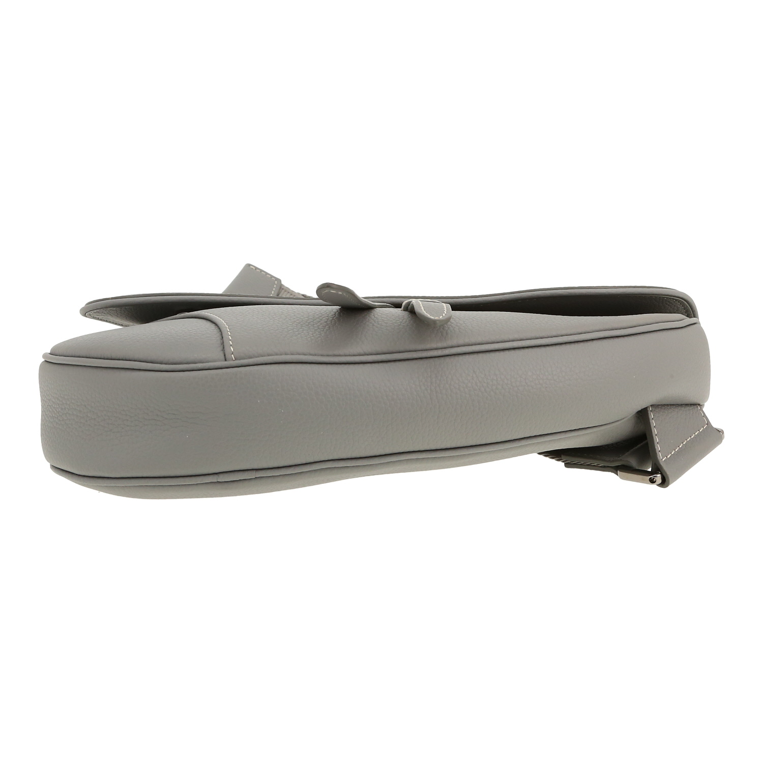 Bolso bandolera Dior  Saddle en cuero granulado gris - Detail D1