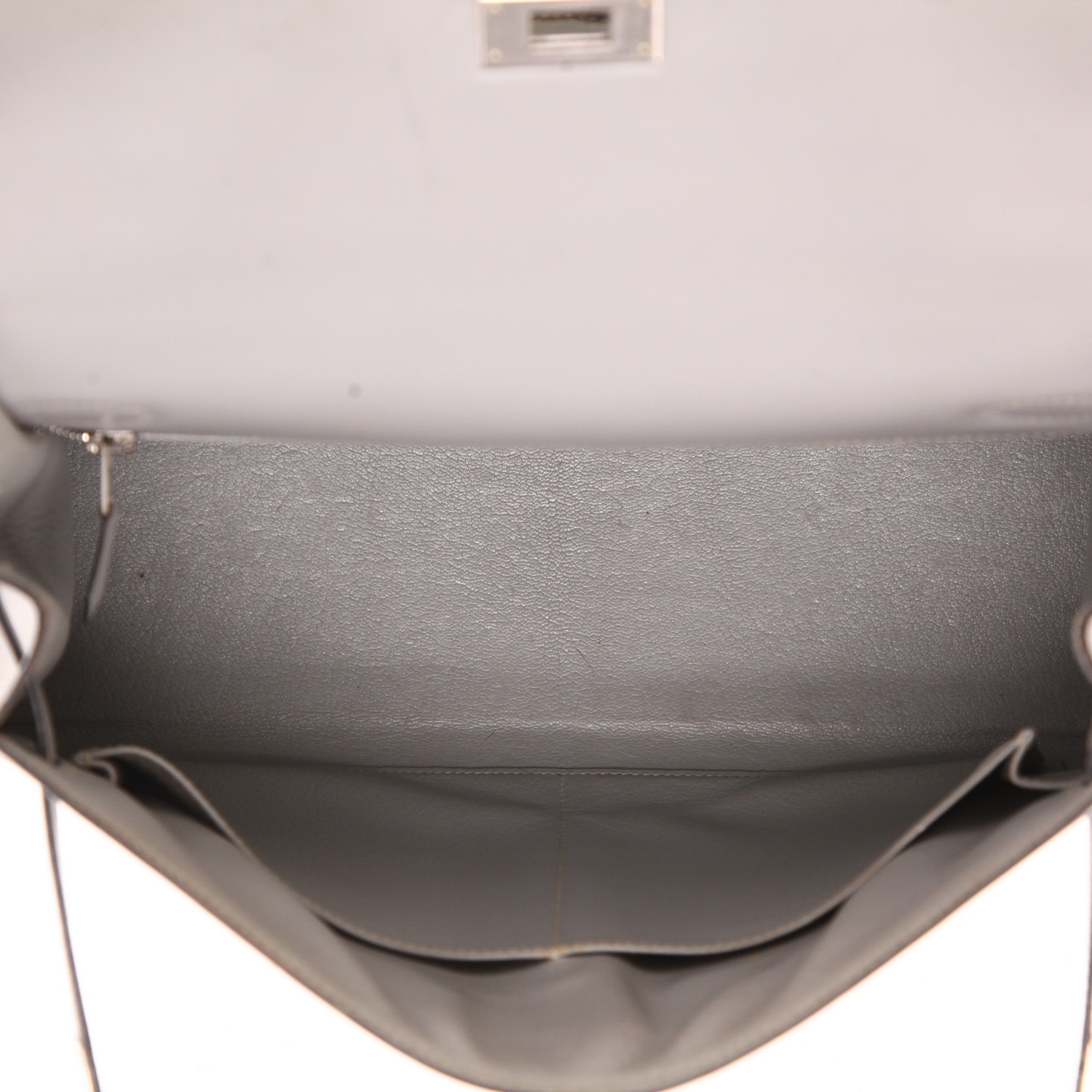 Sac à main Hermès  Kelly 32 cm en cuir box gris - Detail D3