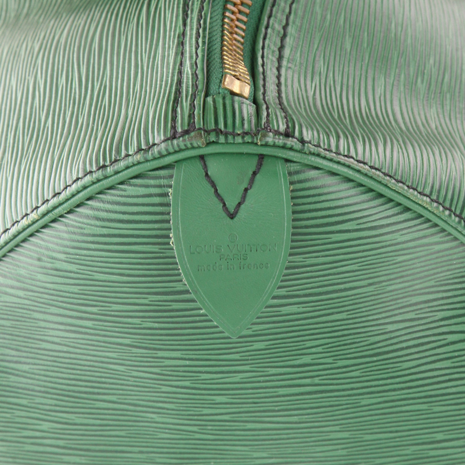 Sac de voyage Louis Vuitton  Keepall 50 en cuir épi vert - Detail D2
