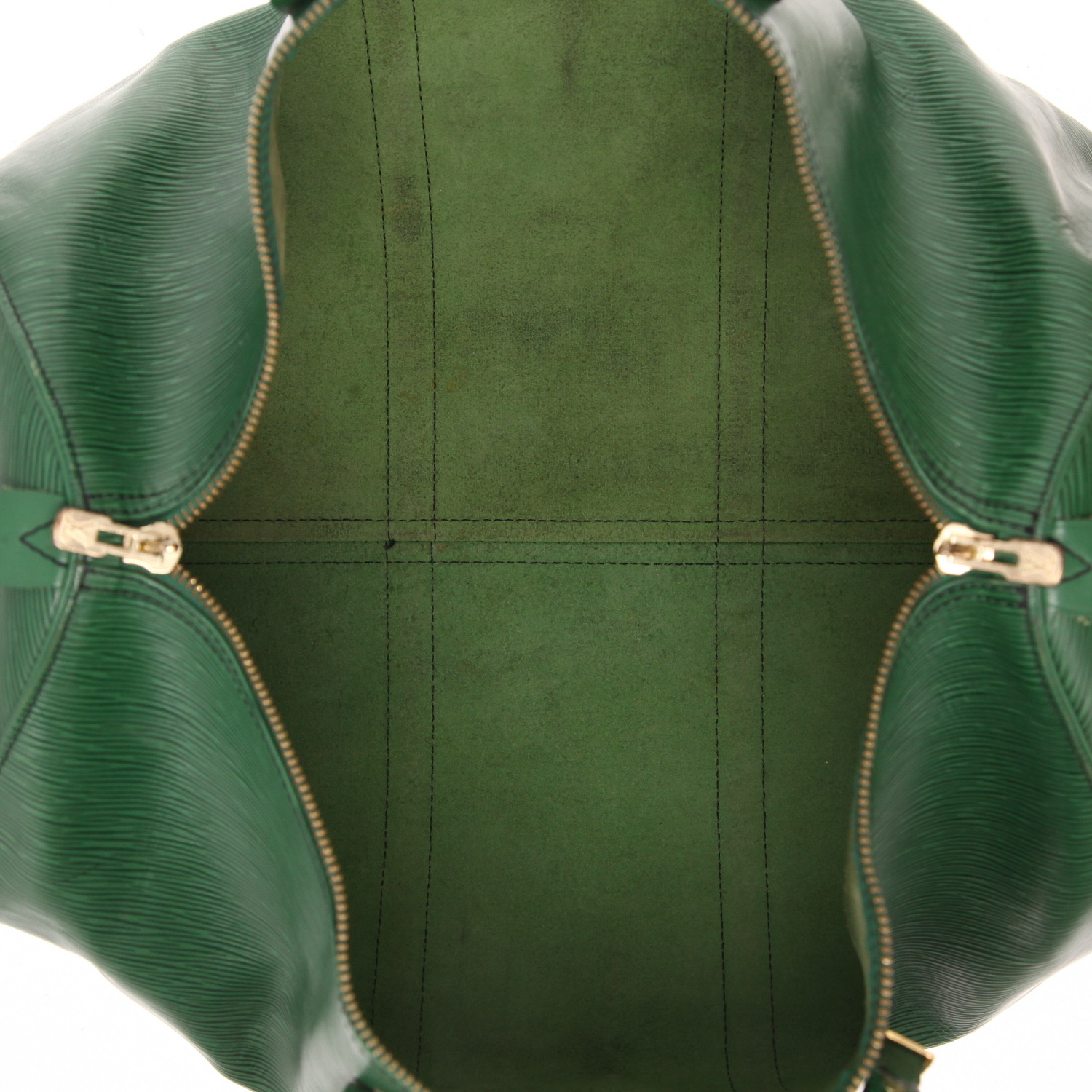 Bolsa de viaje Louis Vuitton  Keepall 50 en cuero Epi verde - Detail D3