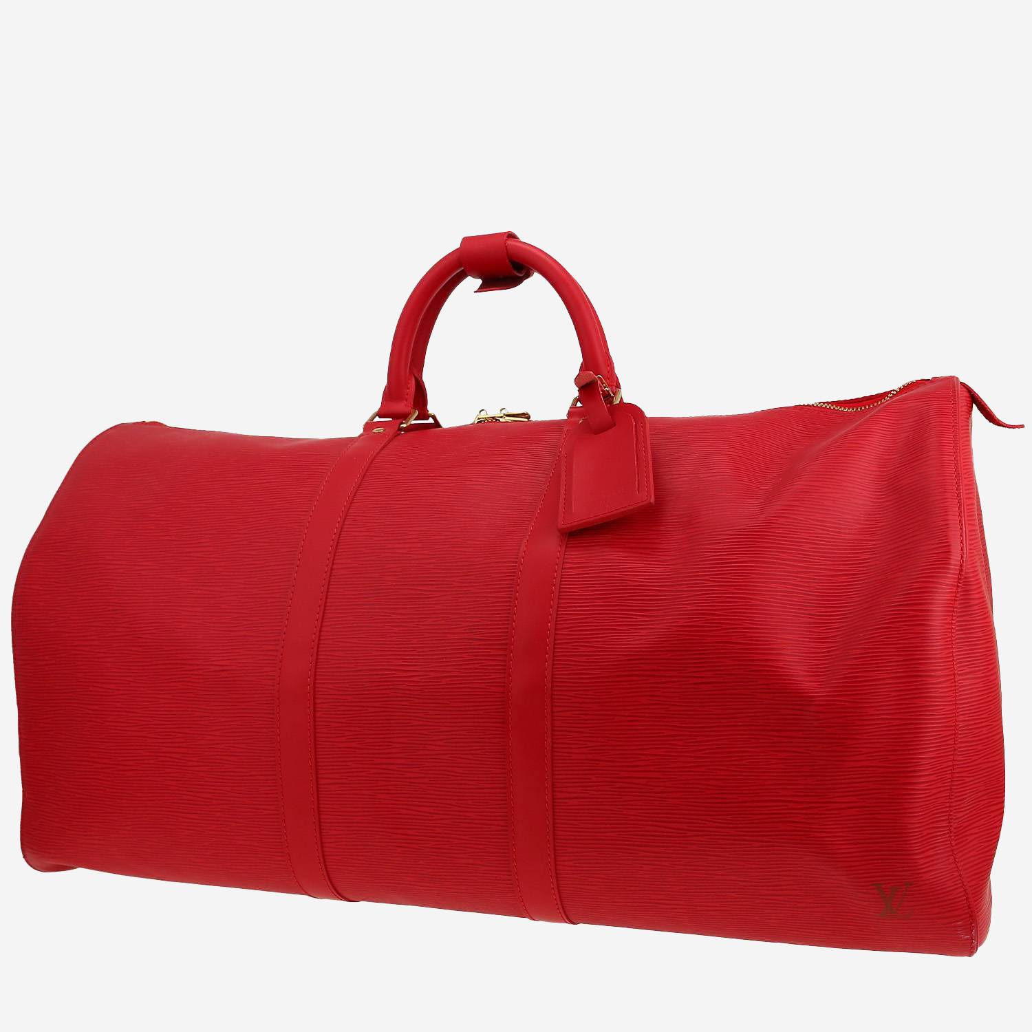 Bolsa de viaje Louis Vuitton  Keepall 55 en cuero Epi rojo