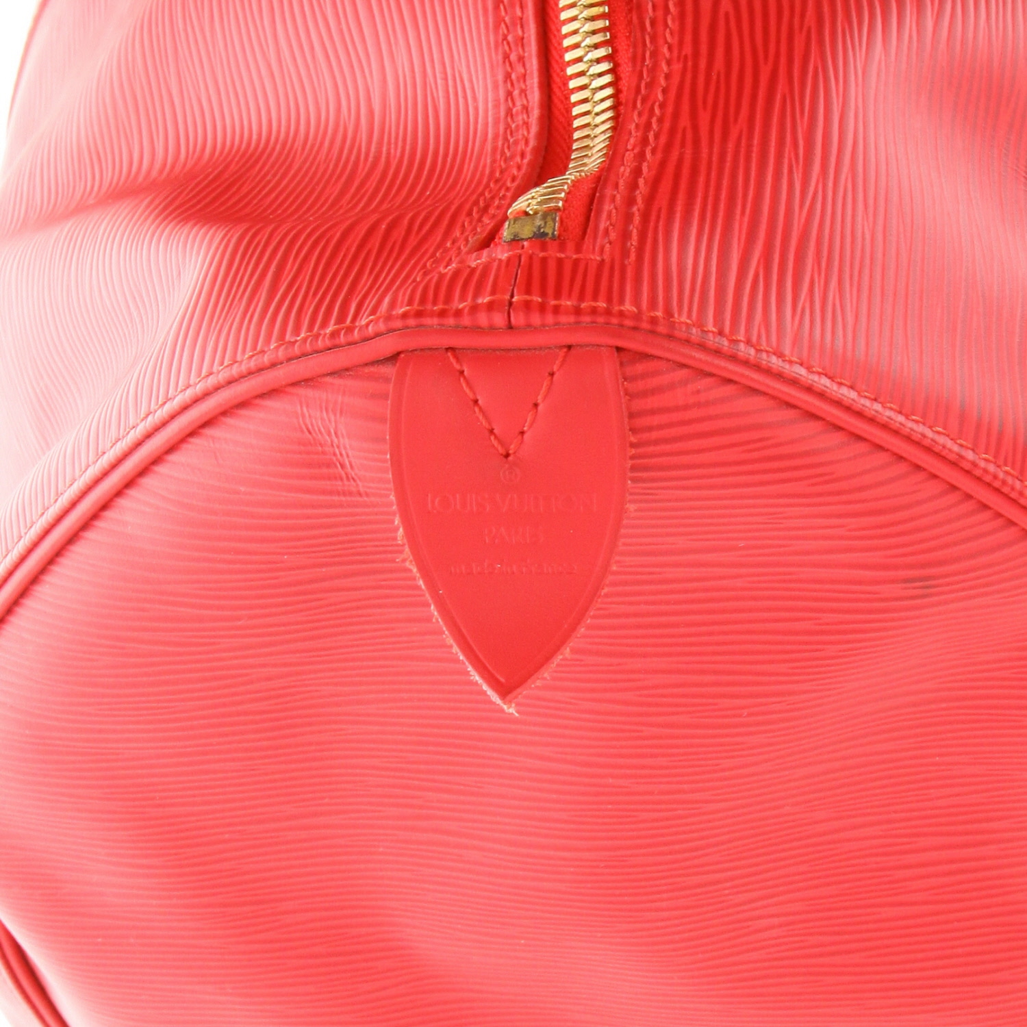 Borsa da viaggio Louis Vuitton  Keepall 55 in pelle Epi rossa - Detail D2