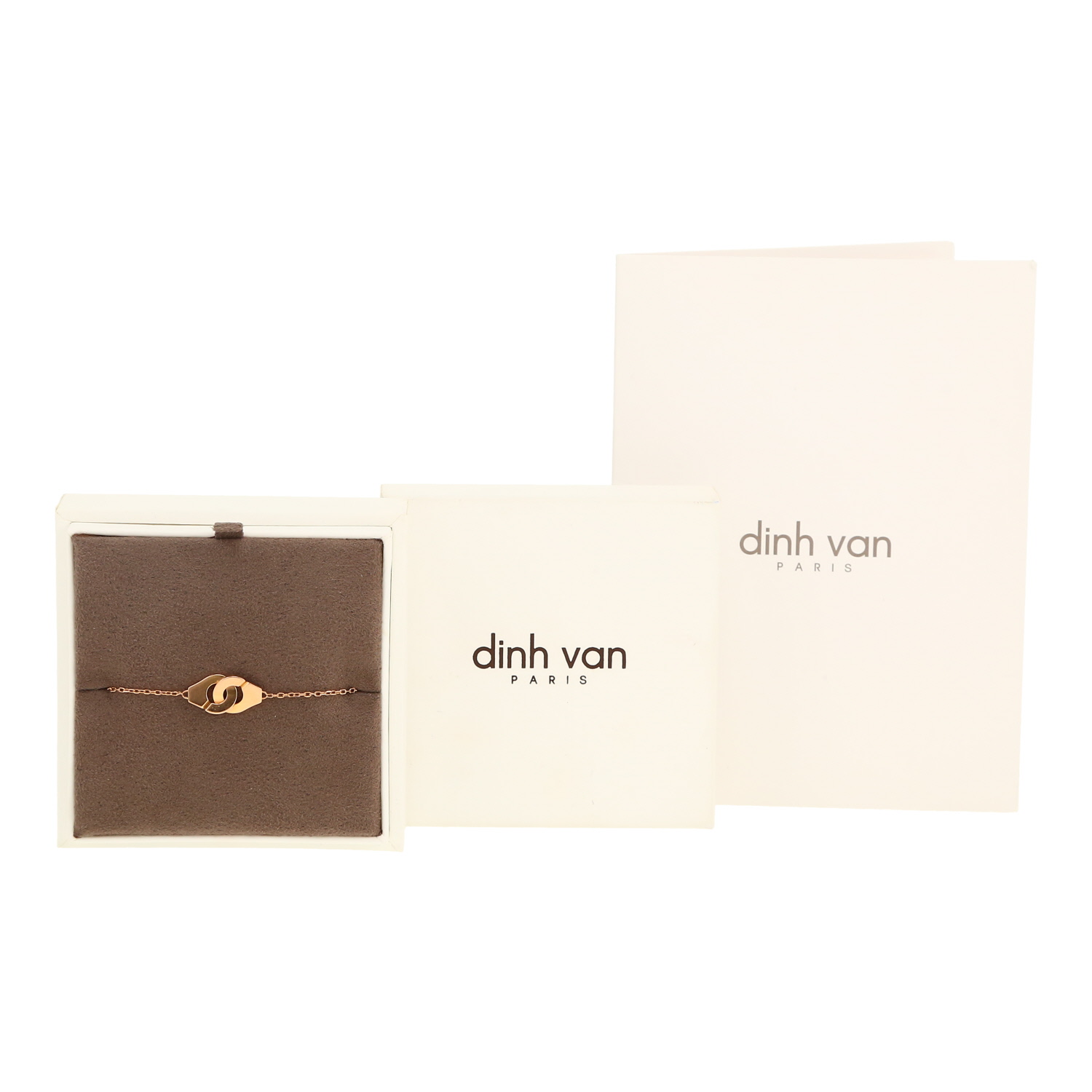 Bracelet Dinh Van Menottes R8 en or rose - Detail D2