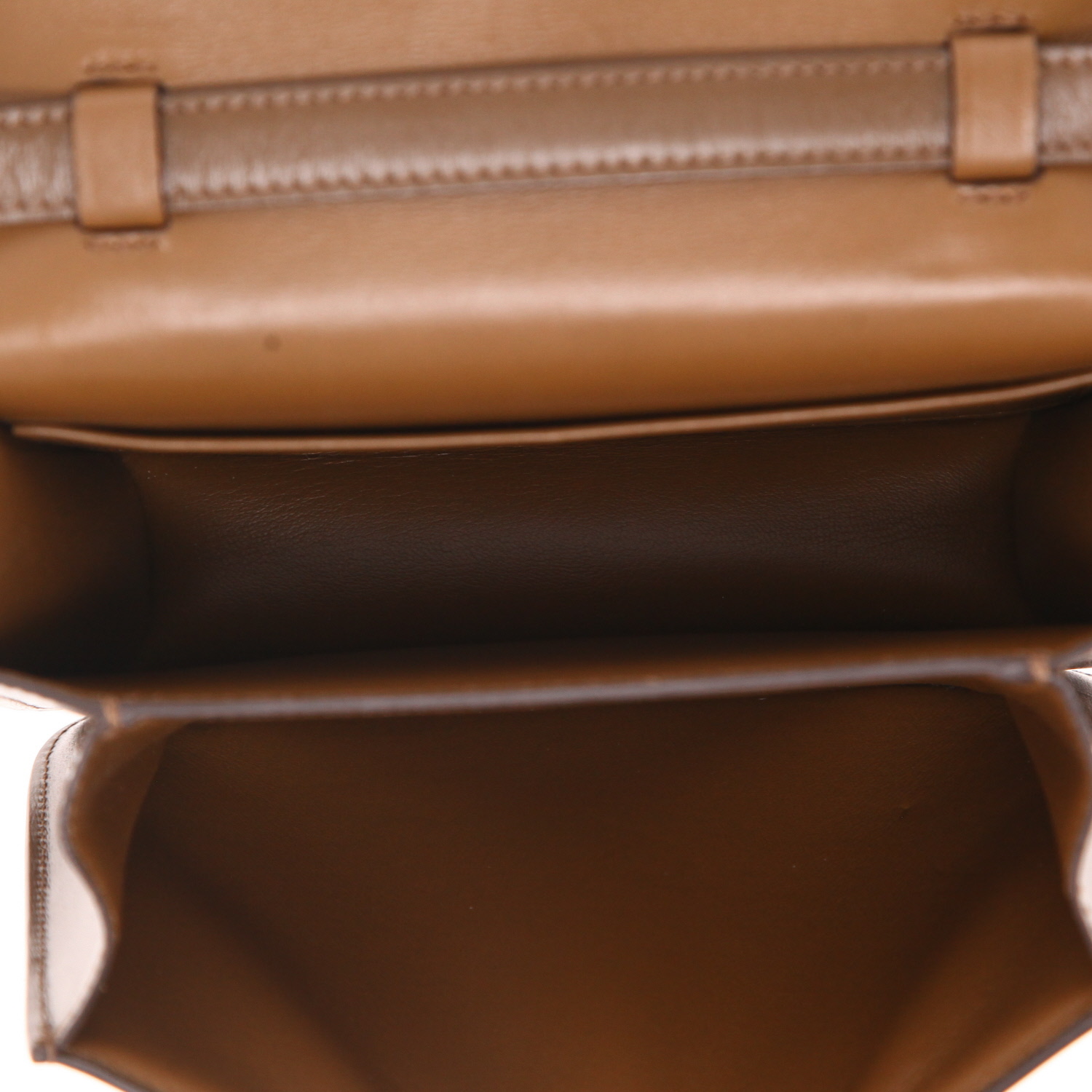 Sac bandoulière Celine  Classic Box Teen en cuir box marron - Detail D3