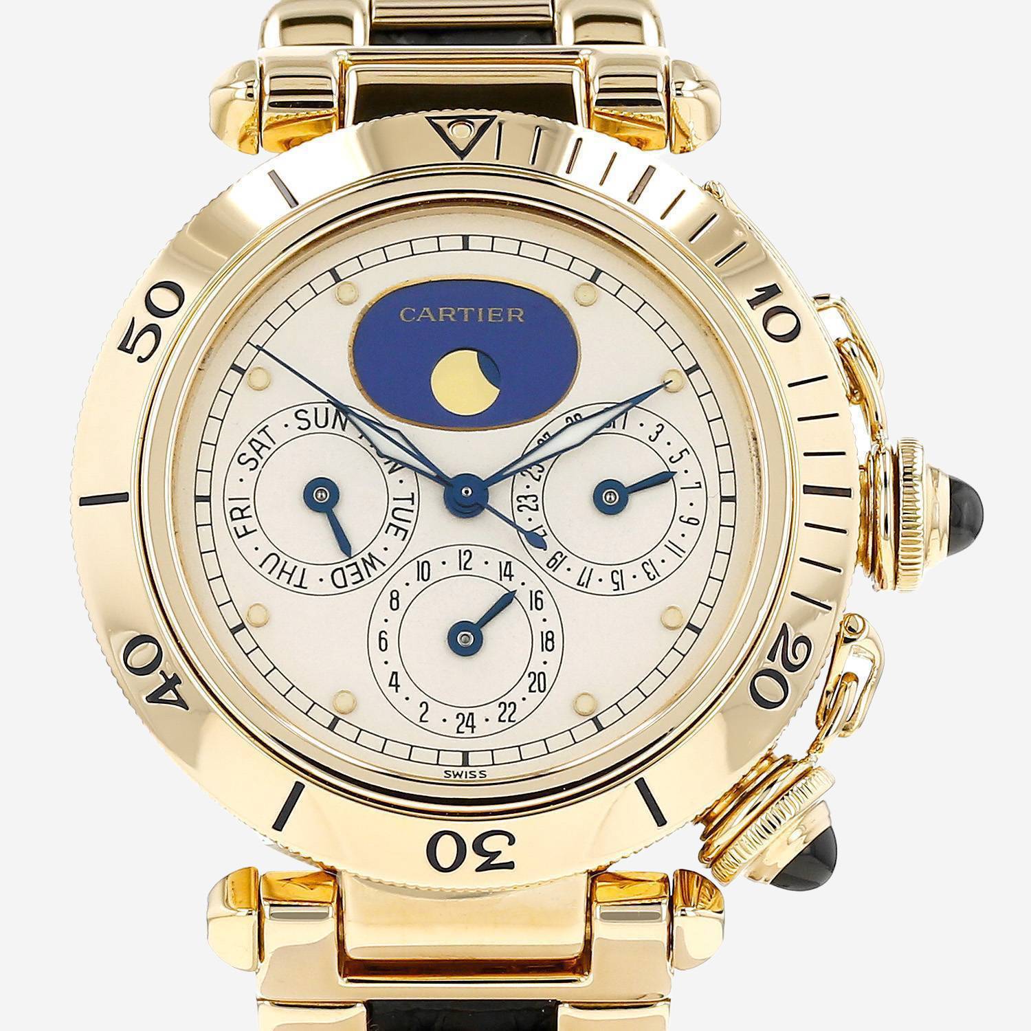 Orologio Cartier Pasha in oro giallo Ref: Cartier - 30002  Circa 1990