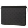 Pochette Louis Vuitton  Pochette 26 in tela monogram grigia e pelle nera - 00pp thumbnail