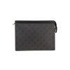 Pochette Louis Vuitton  Pochette 26 in tela monogram grigia e pelle nera - 360 thumbnail