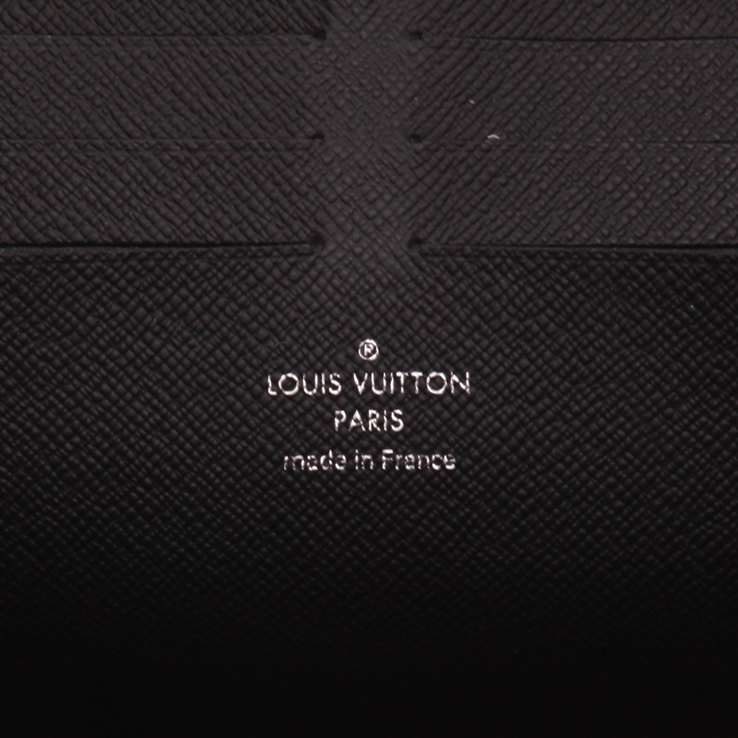 Pochette Louis Vuitton  Pochette 26 en toile monogram grise et cuir noir - Detail D2