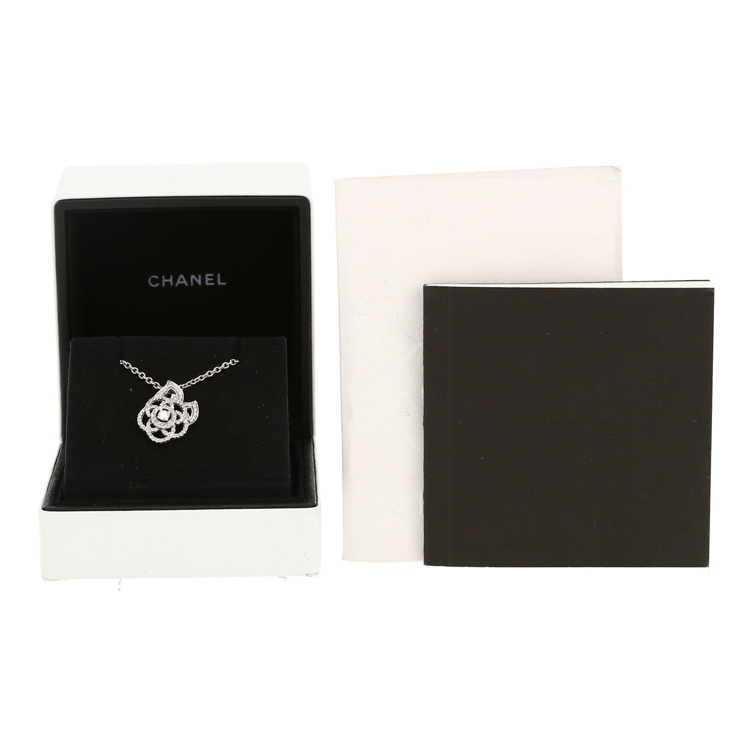 Collana Chanel Camelia in oro bianco e diamanti - Detail D2