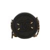 Chanel  Round on Earth shoulder bag  in black grained leather - 360 thumbnail