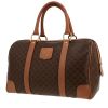 Celine   handbag  in brown "Triomphe" canvas  and brown leather - 00pp thumbnail