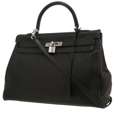 Borsa Hermès  Kelly 35 cm in pelle togo nera
