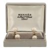 Hermès  pair of cufflinks in silver - Detail D2 thumbnail